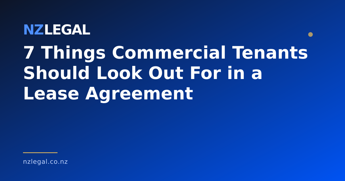 Leasing Things 7 Things Commercial Tenants Should Look Out For in a Lease Agreement ...